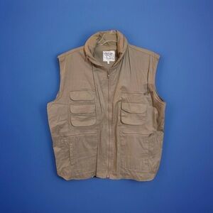 Men's Ranger Vest Khaki Hiking Hunting Travel Conceal Carry